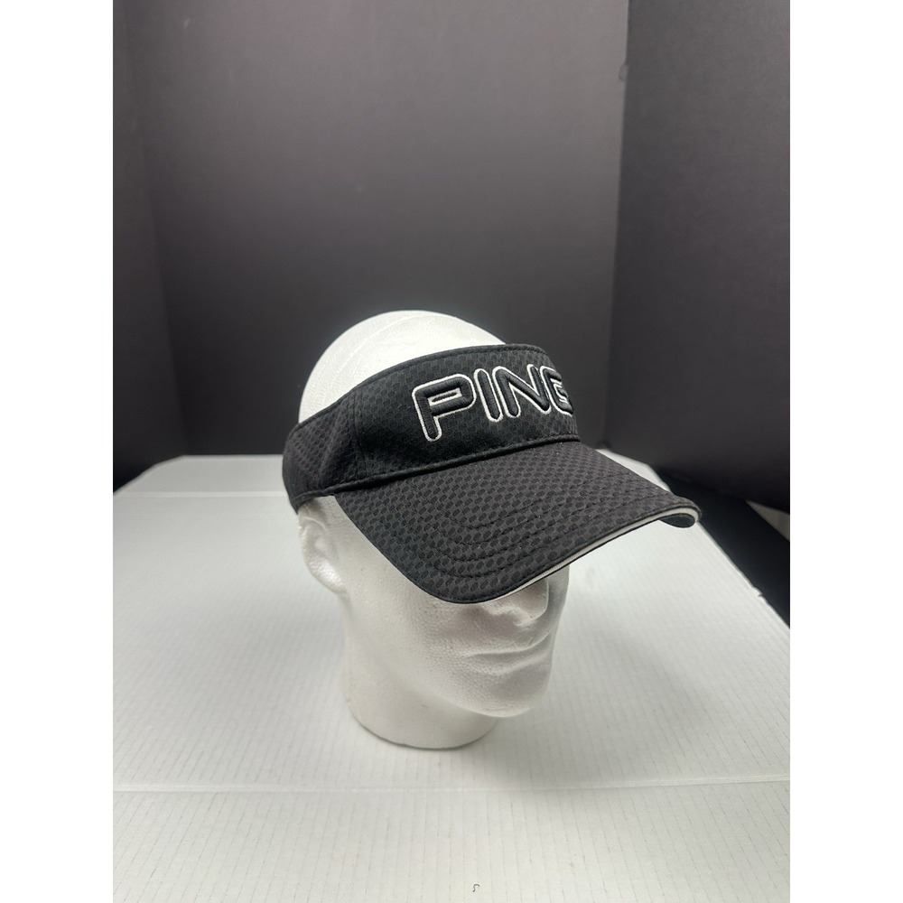 PING Golf/ Black Sun Visor Embroidered Strapback